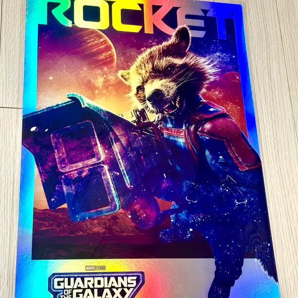 [BUNJANG] Marvel Guardians of the Galaxy Rocket Hologram Poster (A3) / [초희귀한정판]영화 마블 가디언즈오브갤럭시 로켓 홀로그램 포스터(A3)