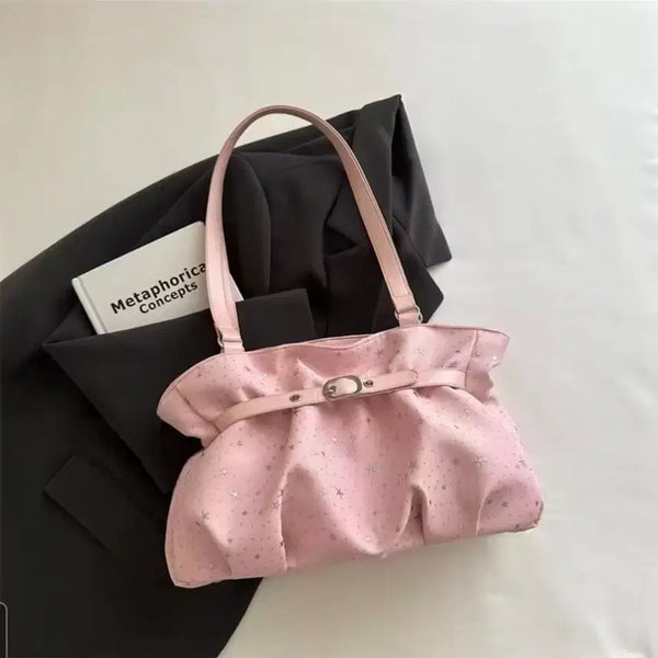 [BUNJANG] Cherish Pink Star Print Shoulder Bag / 체리쉬 핑크 별 프린트 숄더백  새상품