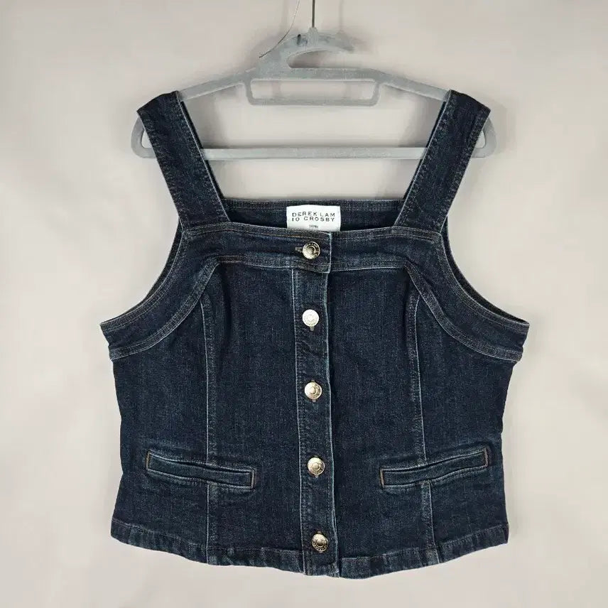 [BUNJANG] Derek Lam 105 (88) Women's Span Denim Bustier Vest / [무료배송]데렉렘 105(88) 여성 스판 데님 청 뷔스티에 조끼 베스트