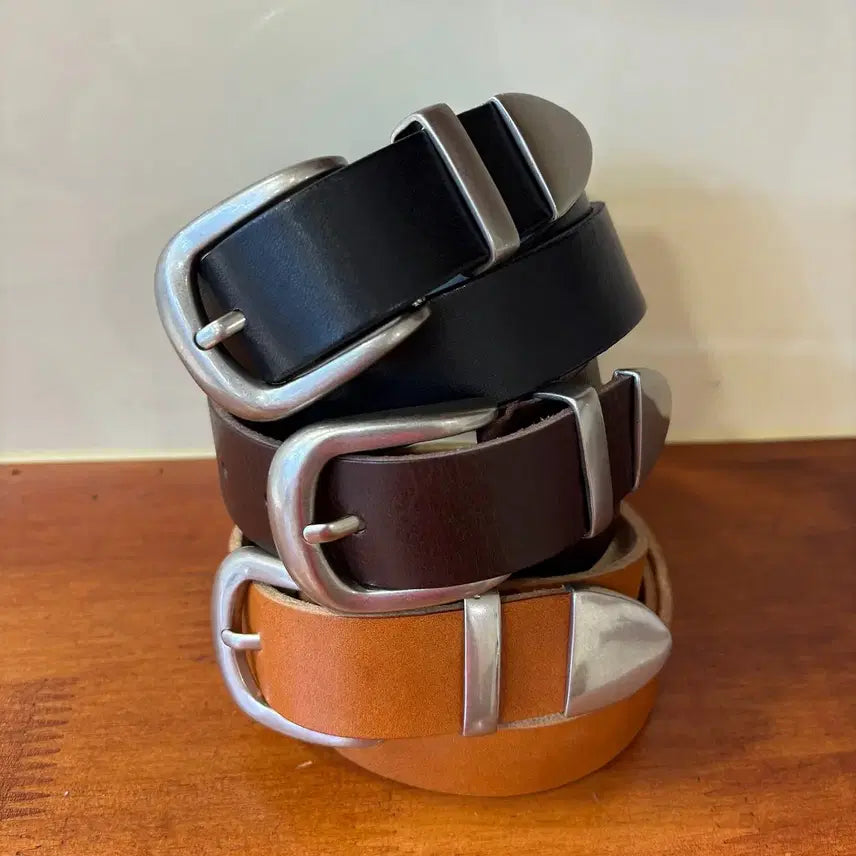 [BUNJANG] Unisex Real Cowhide Leather 30mm Belt / 남녀공용 리얼 소가죽 통가죽 30mm 세트 벨트 허리띠