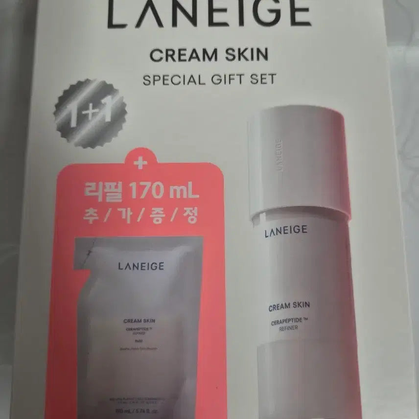 [BUNJANG] Laneige Cream Skin Special Gift Set (1+1) - Full Size + Refill / 라네즈 크림 스킨 스페셜 기프트 세트 1+1 본품 리필