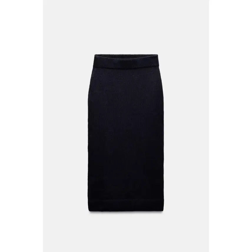 [BUNJANG] ZARA Knit Pencil Skirt - Navy, S / ZARA 자라 니트 펜슬 스커트 - 네이비,S
