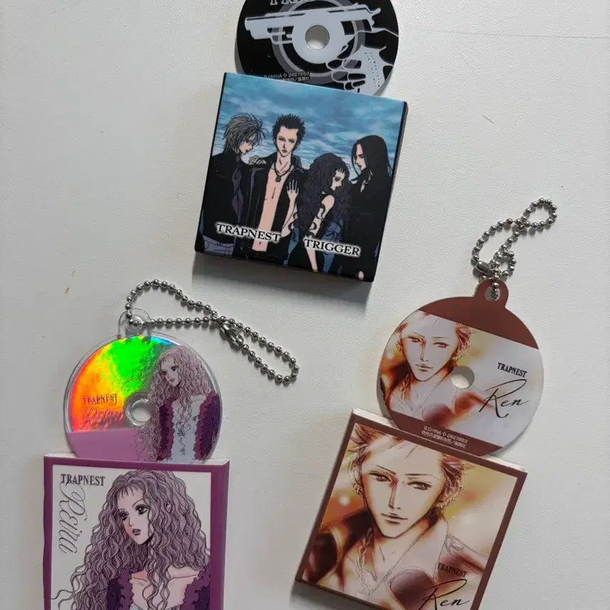 [BUNJANG] Bandai Nana CD Keychain Gacha Triggers Rikuo Rei Set / 반다이 나나 CD 키링 가챠가챠  트리거스 렌 레이라 판매합니다