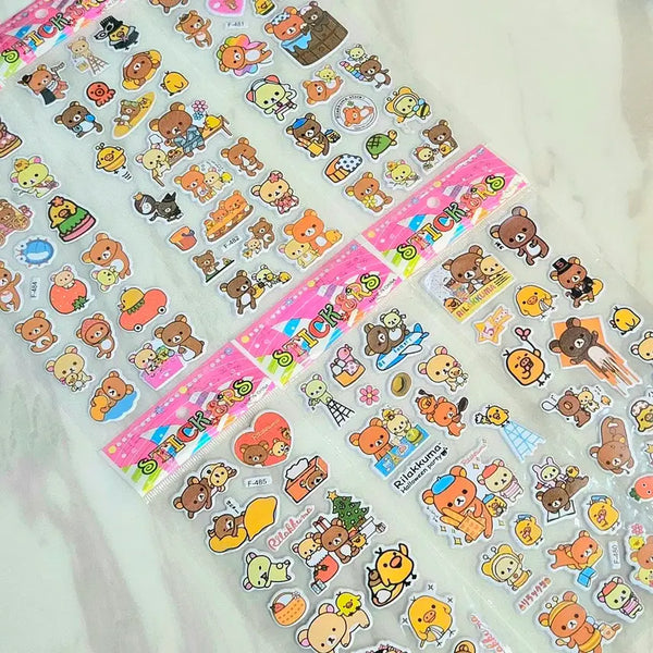 [BUNJANG] Rilakkuma 3D Sticker Pack / 리락쿠마 입체 스티커