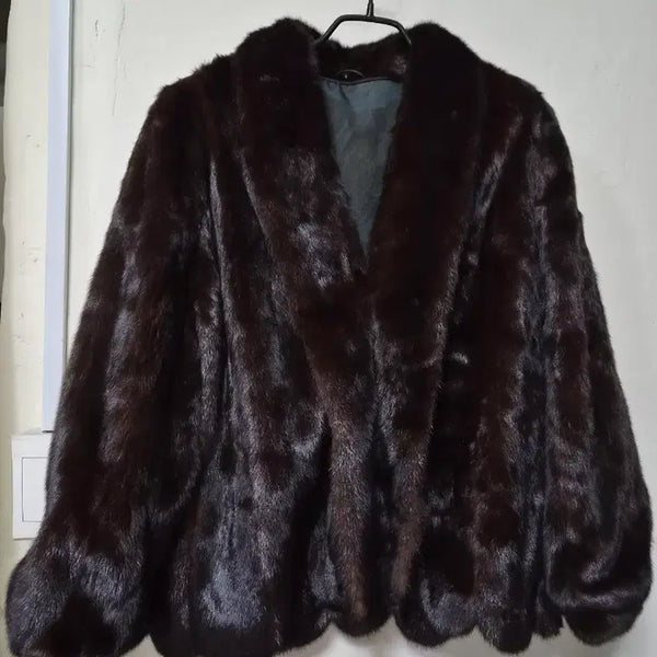 [BUNJANG] Natural Full Mink Coat Dark Brown / 천연 통밍크 코트 다크브라운