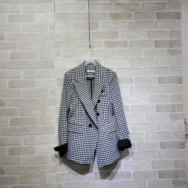 [BUNJANG] Checkered Jacket Size 66 / ㅎ1403 체크 자켓 66