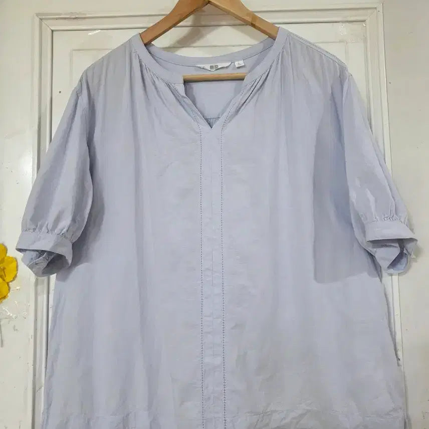 [BUNJANG] Linen Blend Blouse / 여름 시원한 고급스러운 디자인이쁜  핏이이쁜  마 35 레이온48블라우스