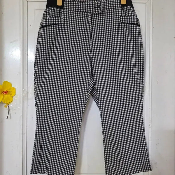 [BUNJANG] Premium Rayon Cotton 7/10 Length Wide Leg Banding Pants / 여름 시원한 고급스러운 디자인이쁜  레이온  면  7부 밴딩 베기통바지