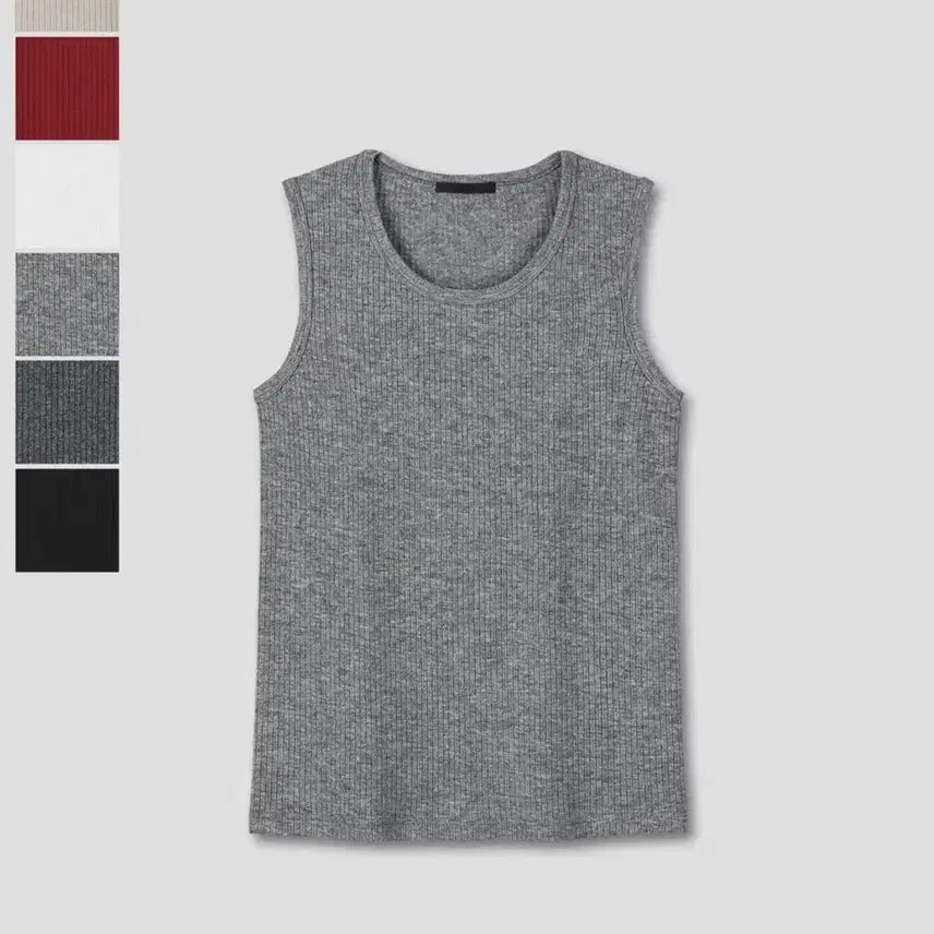 [BUNJANG] Dive In Sleeveless Tank Top - Gray, White / (2) 다이브인 슬리브리스 나시 그레이, 화이트