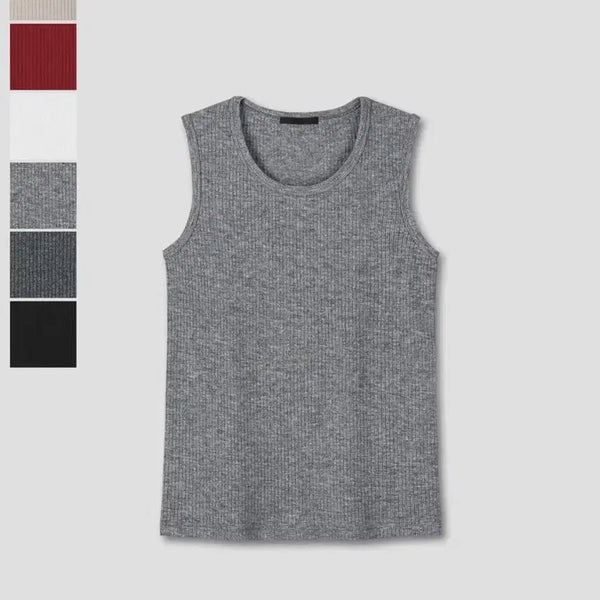 [BUNJANG] Dive In Sleeveless Tank Top - Gray, White / (2) 다이브인 슬리브리스 나시 그레이, 화이트
