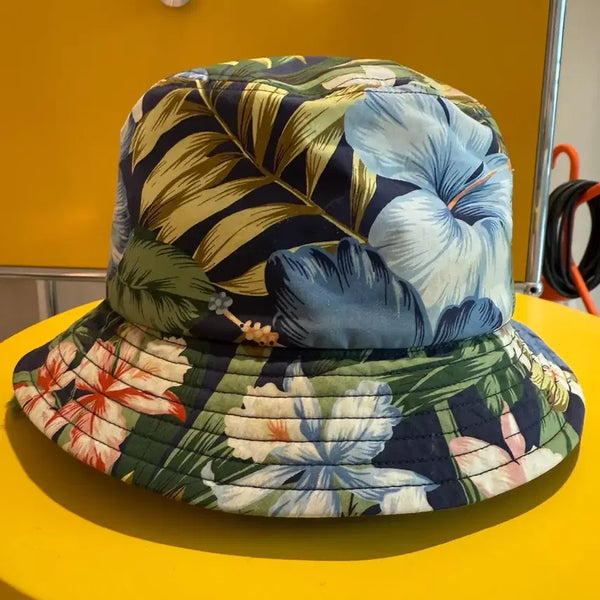 [BUNJANG] Gitman Bros Tropical Flower Pattern Bucket Hat Navy Multi 61cm / 짓먼브로스 BUCKET HAT (61 cm)