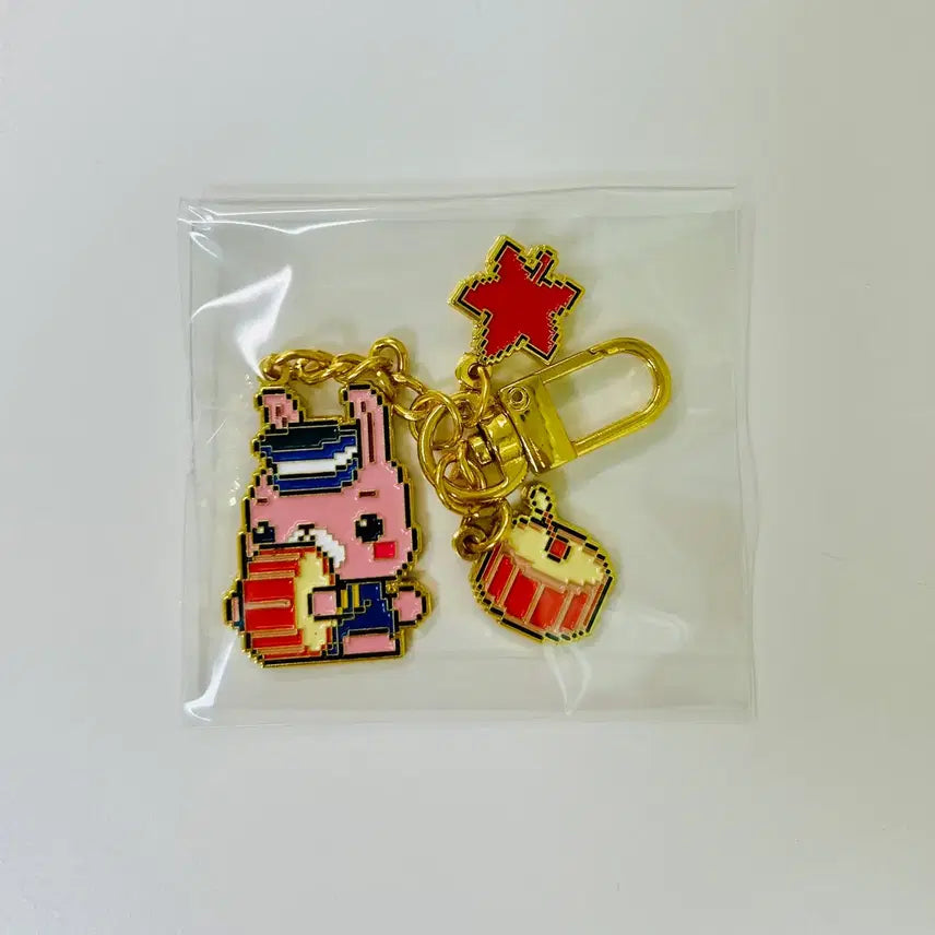 [BUNJANG] MapleStory "Rabbit Striking" Monster Metal Keyring / 메이플스토리 북치는 토끼 몬스터 메탈 키링