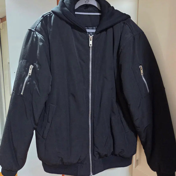 [BUNJANG] Men's Black Hooded Jumper XL / 남성 블랙 후드 점퍼 팝니다
