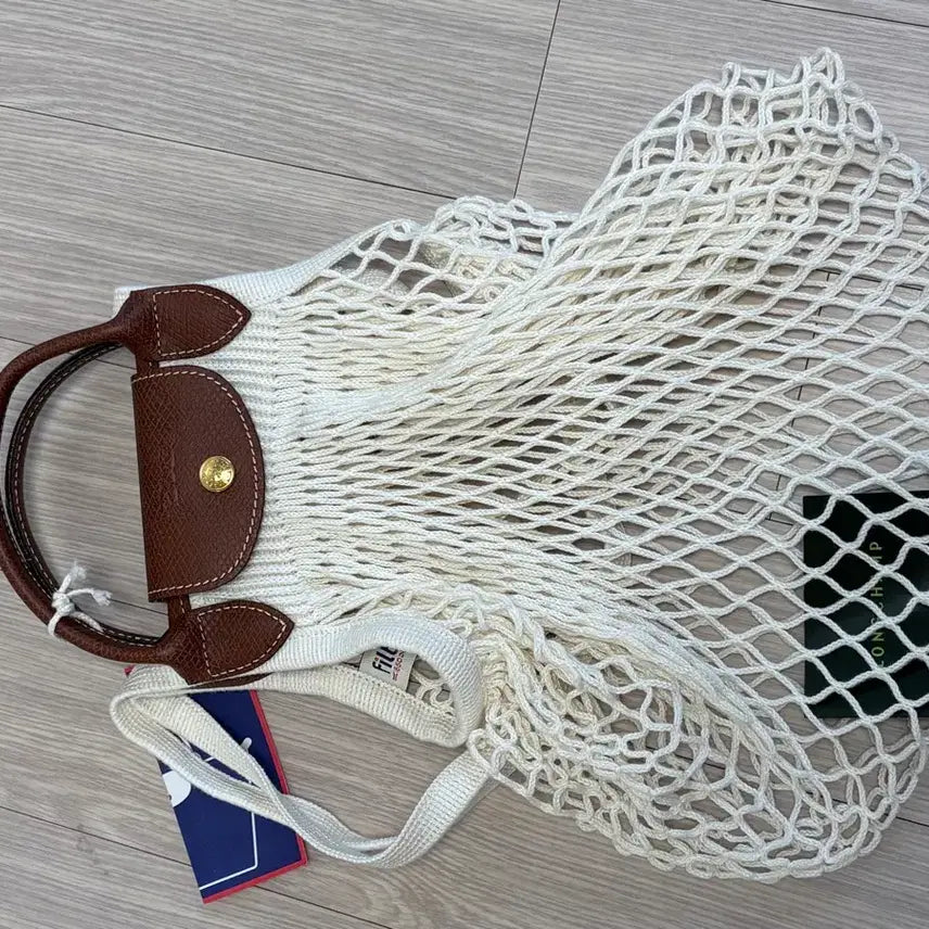 [BUNJANG] Longchamp Le Pliage Net Bag Mesh Bag Ivory / (새상품) 롱샴 르 플리아쥬 네트백 메쉬백 아이보리