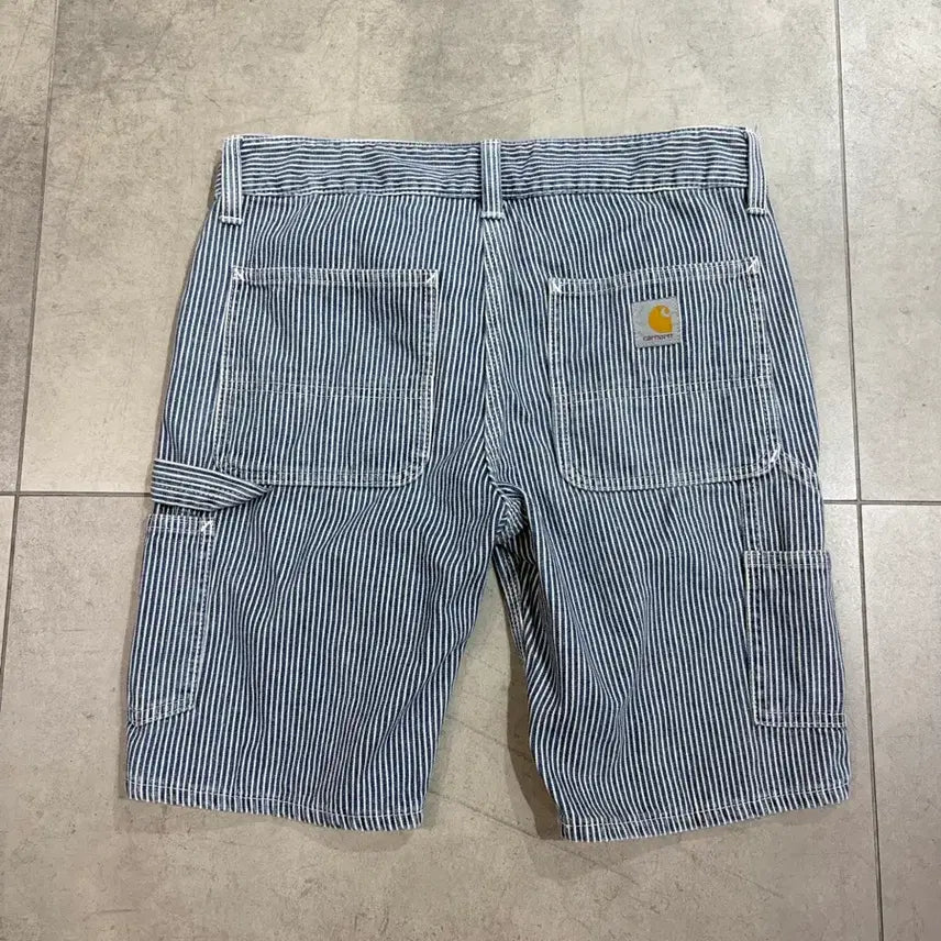 [BUNJANG] Carhartt Carpenter Hickory Work Shorts / 칼하트 카펜터 워크 히코리 반바지 하프 팬츠