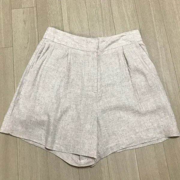 [BUNJANG] IOI MOON Herringbone Linen Half Pants / IOI MOON 헤링본 린넨 하프팬츠 반바지