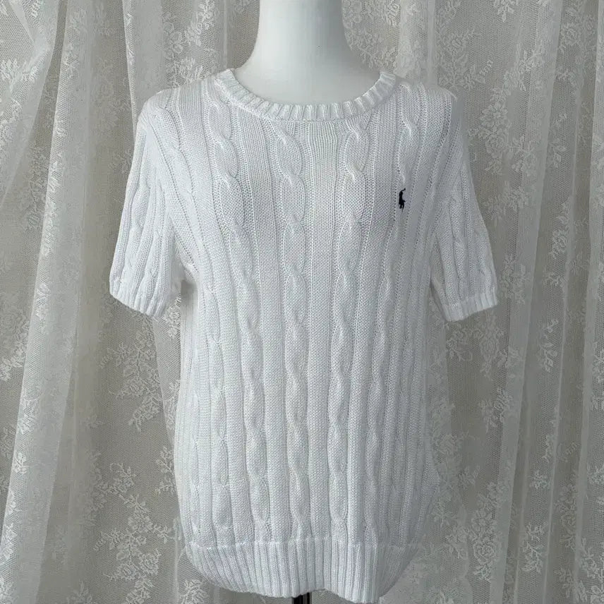 [BUNJANG] Polo Ralph Lauren Pima Cotton Short Sleeve Knit White / M) 폴로 랄프로렌 피마 코튼 반팔 니트 화이트