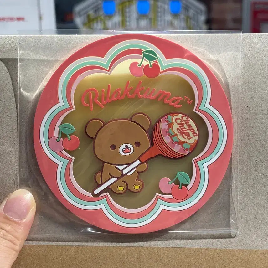 [BUNJANG] Rilakkuma & Chupachups Collaboration Chairoikoguma Coaster / 리락쿠마 차이로이코구마 코스터 가챠