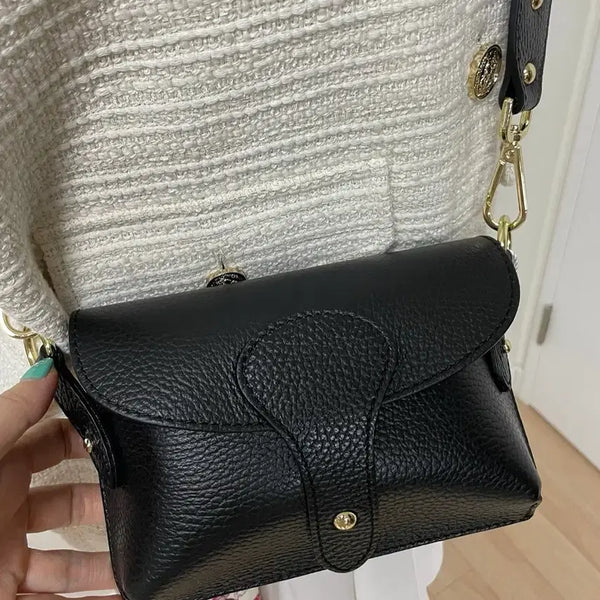 [BUNJANG] Max Mara Real Leather Mini Crossbody Bag Black / [새상품] 막스마라 리얼소가죽 미니크로스백 블랙