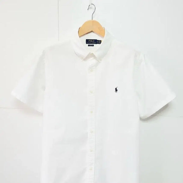 [BUNJANG] Polo Ralph Lauren Men's 2022 Oxford White Short Sleeve Shirt (XL+) / 남성 QR 폴로 빅사이즈 2022 옥스퍼드 화이트 흰색 반팔 남방 셔츠