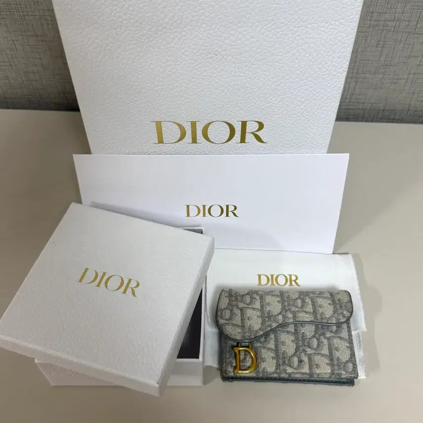 [BUNJANG] Dior Saddle Bloom Card Holder / 디올 Saddle Bloom 카드 지갑 풀구성 정품