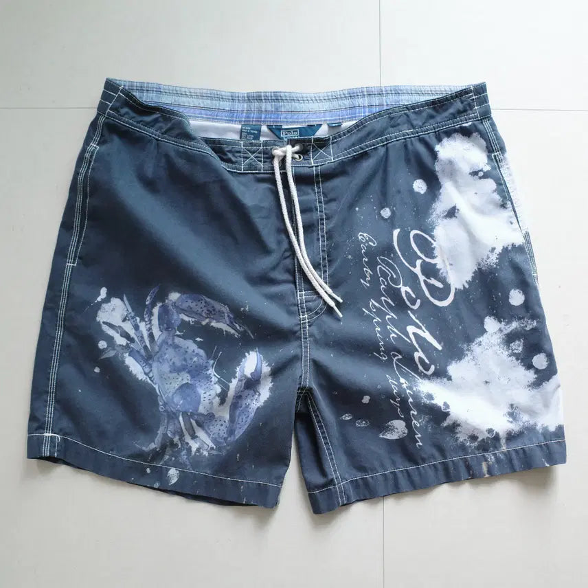 [BUNJANG] Vintage Polo Ralph Lauren 90s Lobster Bleach Swim Shorts XL / [90s] 폴로 랍스터 블리치 스윔팬츠 XL