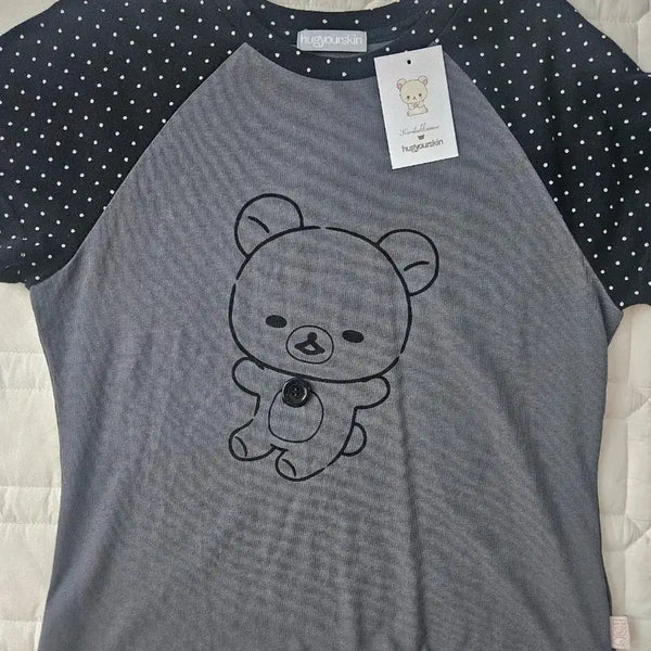 [BUNJANG] Hug Yourskin Rilakkuma Short-Sleeve T-Shirt / 허그유어스킨 리락쿠마 반팔티