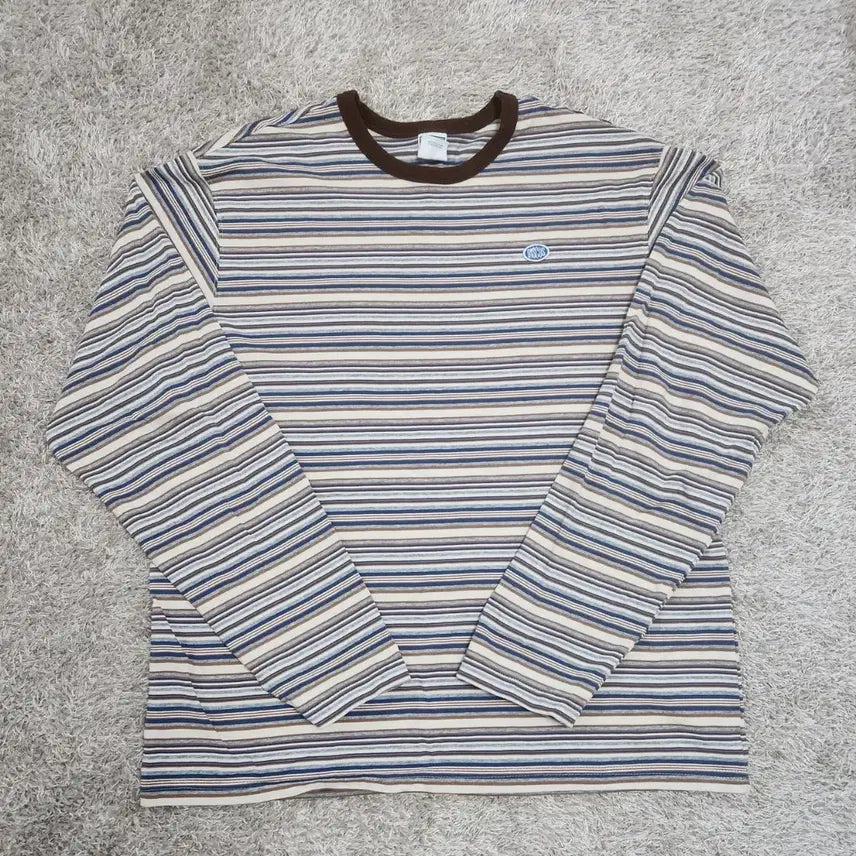 [BUNJANG] Striped Long Sleeve T-Shirt / 스트라이프 롱슬리브
