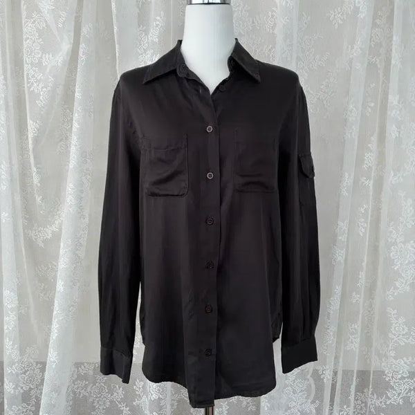 [BUNJANG] Giorgio Armani Jeans Charcoal Pocket Shirt / M) 아르마니 진스 여성 포켓 셔츠 차콜
