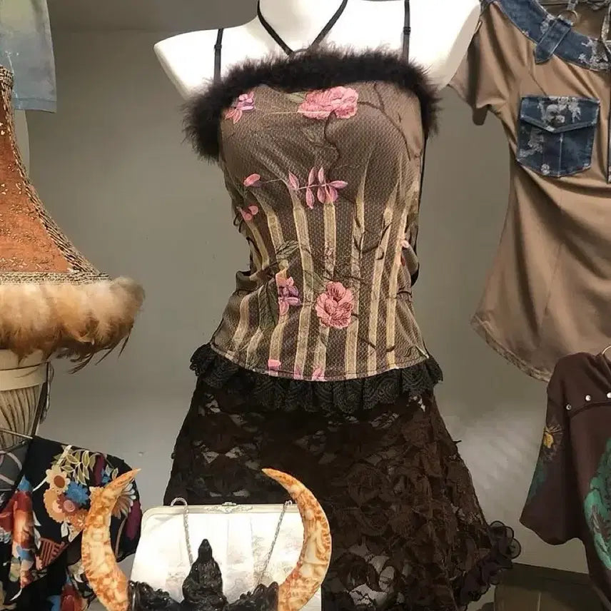 [BUNJANG] OZON Oriental Vintage Sleeveless Top / 오즈온 오리엔탈 빈티지 슬리브리스 파우닝133