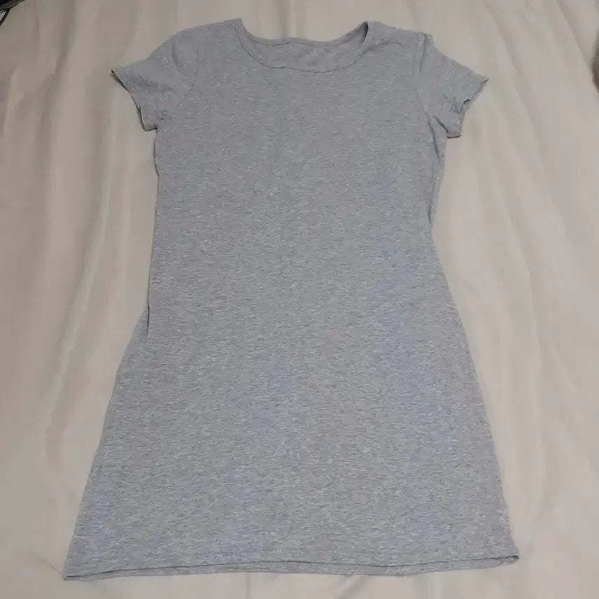 [BUNJANG] Grey Short-Sleeve Dress / 깔끔한 그레이 반팔 원피스