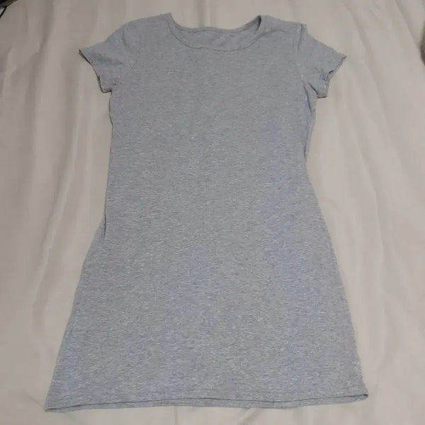 [BUNJANG] Grey Short-Sleeve Dress / 깔끔한 그레이 반팔 원피스