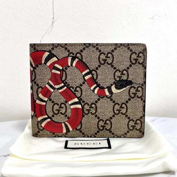[BUNJANG] Gucci Snake GG Supreme Bi-Fold Wallet / 구찌 스네이크 GG 수프림 반지갑 (451268)