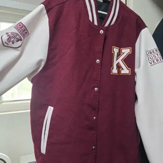 [BUNJANG] Korea University Crimson/Gold Varsity Jacket XXL / 고려대 과잠 크림슨/골드 XXL
