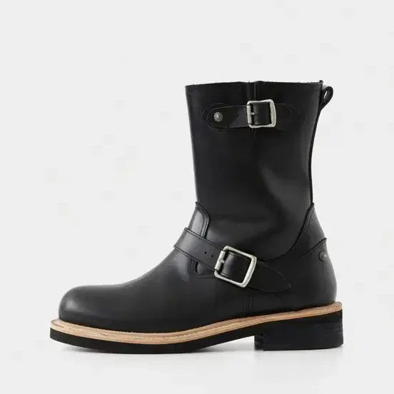 [BUNJANG] Romantic Move Engineered Oil Black Walker Boots / 로맨틱무브 엔지니어드 오일 블랙