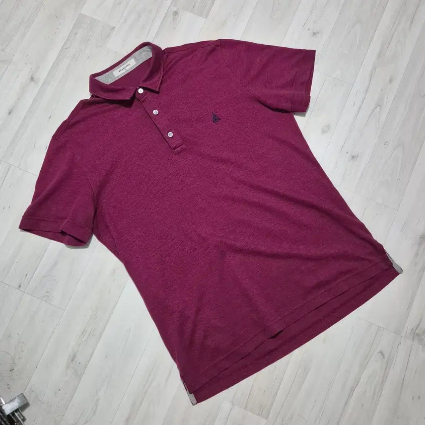 [BUNJANG] Beanpole Linen Polo Shirt Magenta / 빈폴 린넨 폴로 셔츠 멜란지 마젠타
