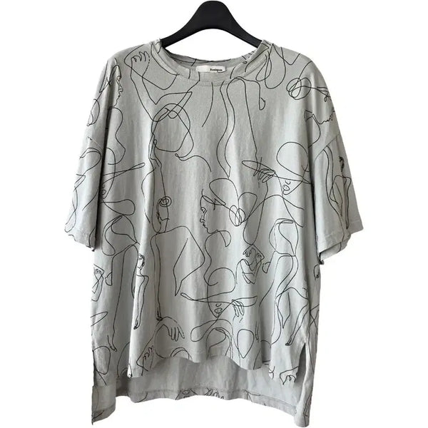 [BUNJANG] Bonispeaks Pattern Oversized T-Shirt Mint / F/보니스팍스 오버핏 무늬 티셔츠