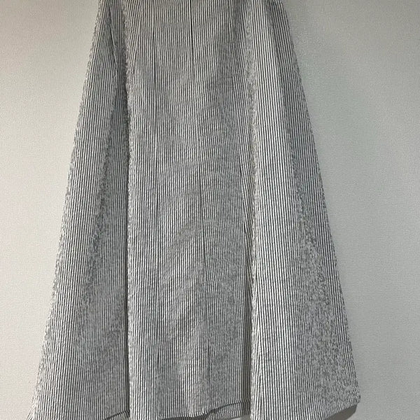 [BUNJANG] Stripe Long Skirt - White, Size S / 새제품  스트라이프 롱 스커트 S 화이트 55사이즈