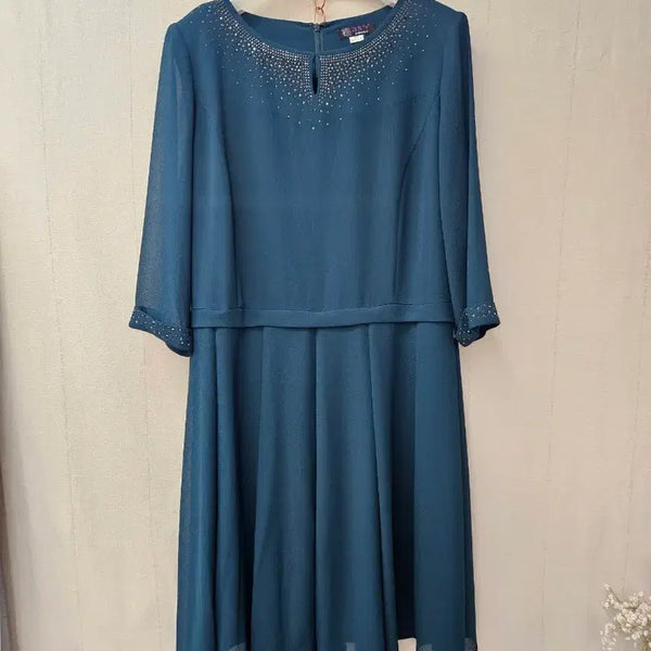 [BUNJANG] Kim Chang Sook Boutique Beaded Dress Size 88 / 김창숙부띠끄  비즈배색 원피스 77후반~88