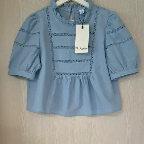 [BUNJANG] Cotton Linen Blend Blouse / 면 린넨 블라우스 새상품