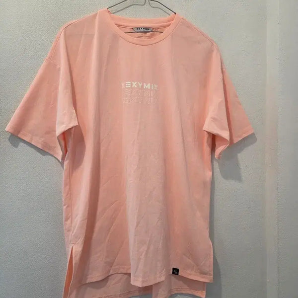 [BUNJANG] XexyMix Logo Short Sleeve T-Shirt Pink / 젝시믹스 반팔 티셔츠 핑크 가52