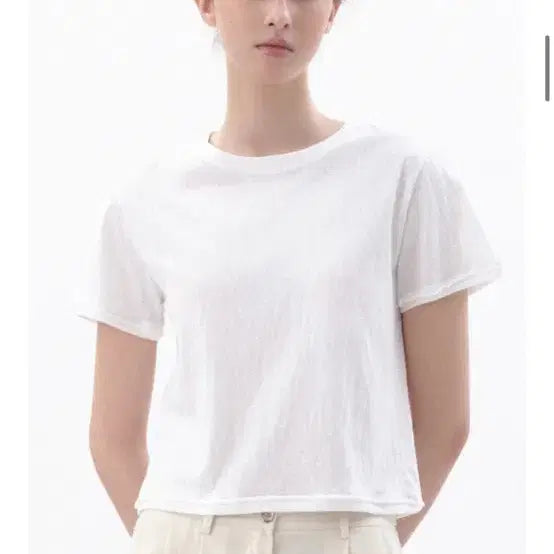 [BUNJANG] Avie Mua Slub Raw Edge T-shirt / 아비에무아 슬럽 로우 엣지 티셔츠