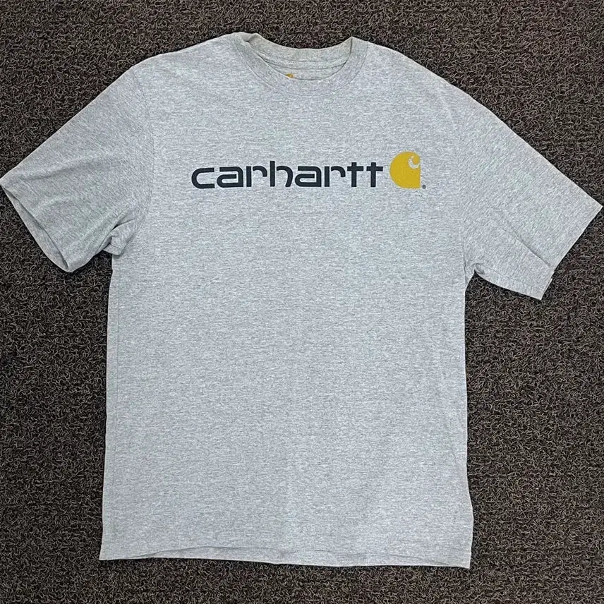 [BUNJANG] Carhartt Logo Short Sleeve T-Shirt Grey (M) / 칼하트 로고반팔티 그레이(M)