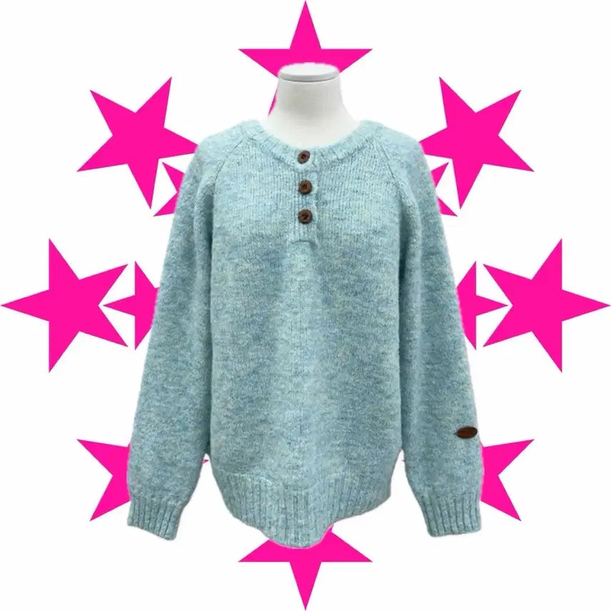 [BUNJANG] Pastel Blue Knit Sweater / 파스텔 블루 니트