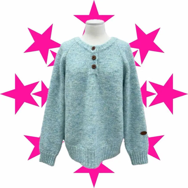 [BUNJANG] Pastel Blue Knit Sweater / 파스텔 블루 니트