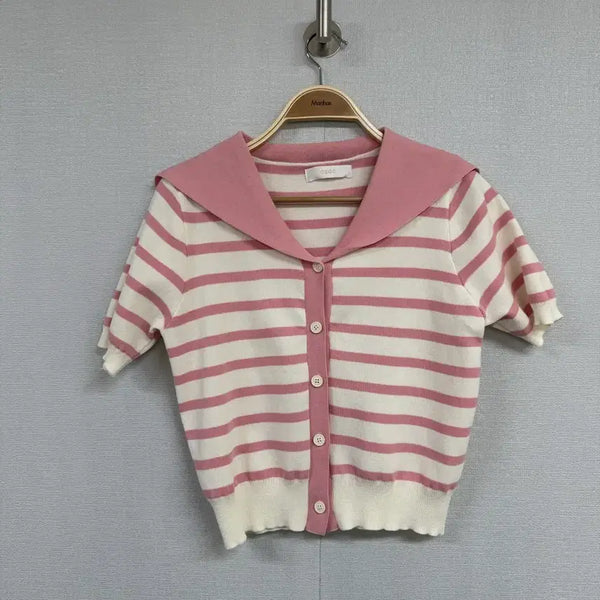 [BUNJANG] OJO.X Knit Short Sleeve T-Shirt / 오조크 니트 반팔 티셔츠