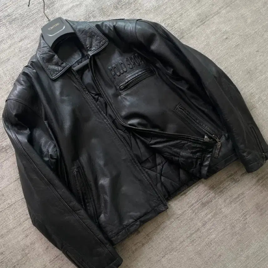 [BUNJANG] Polo Ralph Lauren Classic Heavy Lambskin Leather Biker Jacket / 폴로 랄프로렌 클래식 헤비 램스킨 레더 바이커