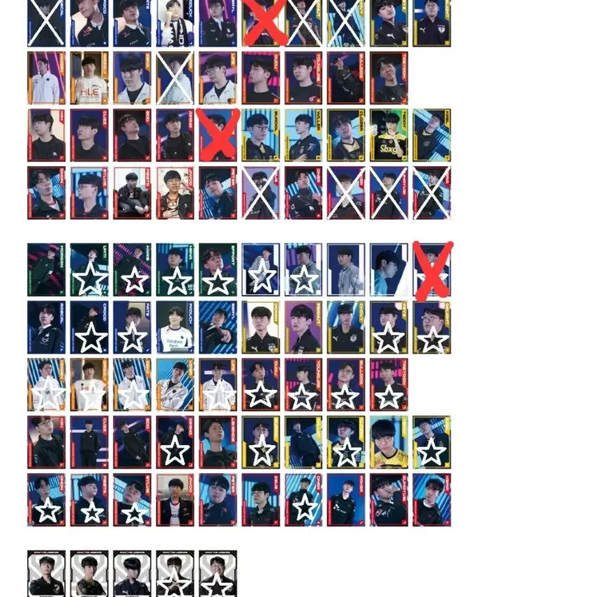 [BUNJANG] LCK Player Photocard Set / 일반5장, 스페셜1장 LCK 선수 카드