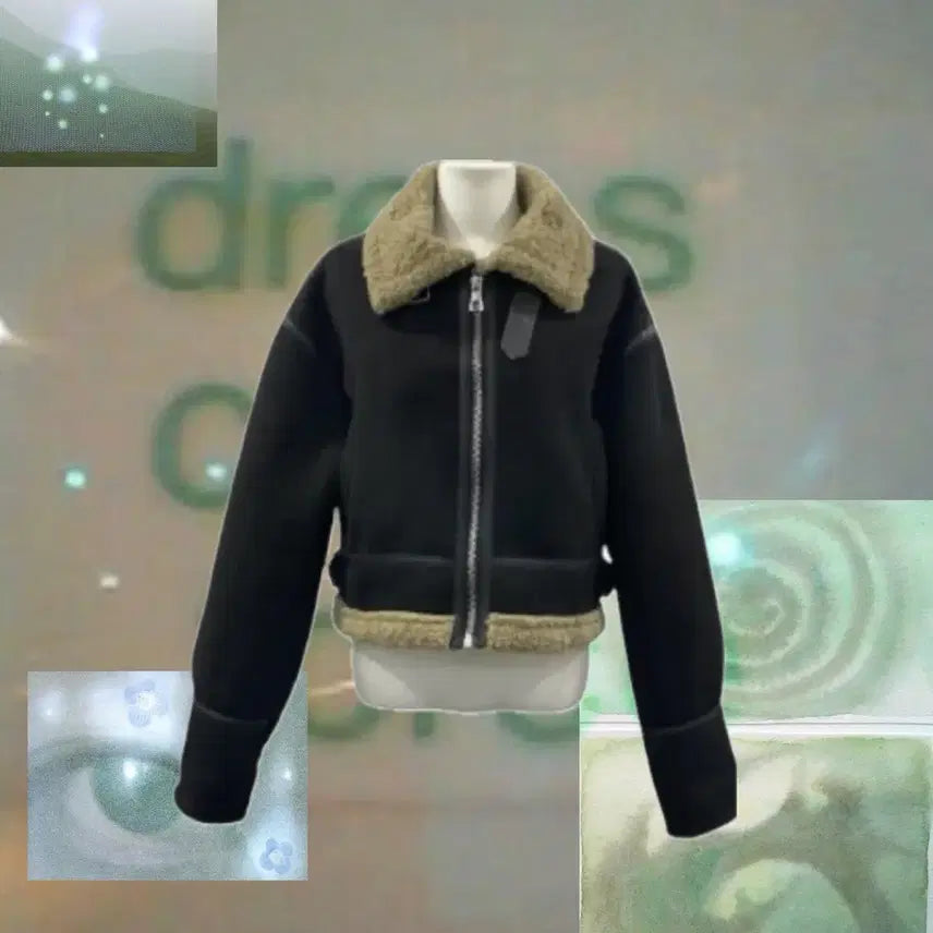 [BUNJANG] Shearling Collar Mustang Jacket / 양털 카라 무스탕 자켓
