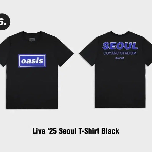 [BUNJANG] Oasis Live 25 Seoul T-Shirt Black M / oasis 라이브 25 서울 티셔츠 블랙 M